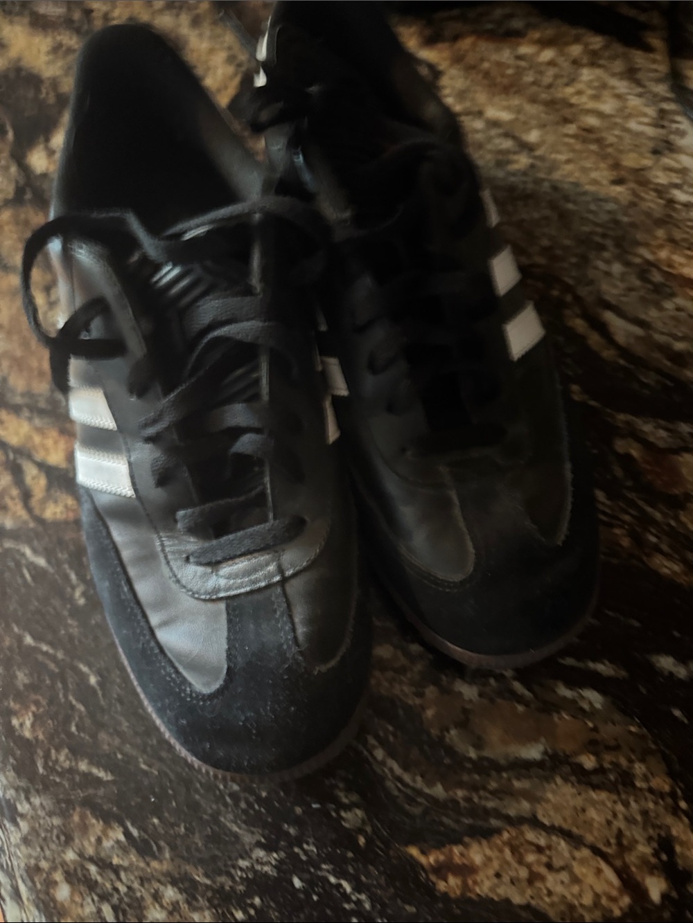 adidas Black Sneakers with White Three-Stripes